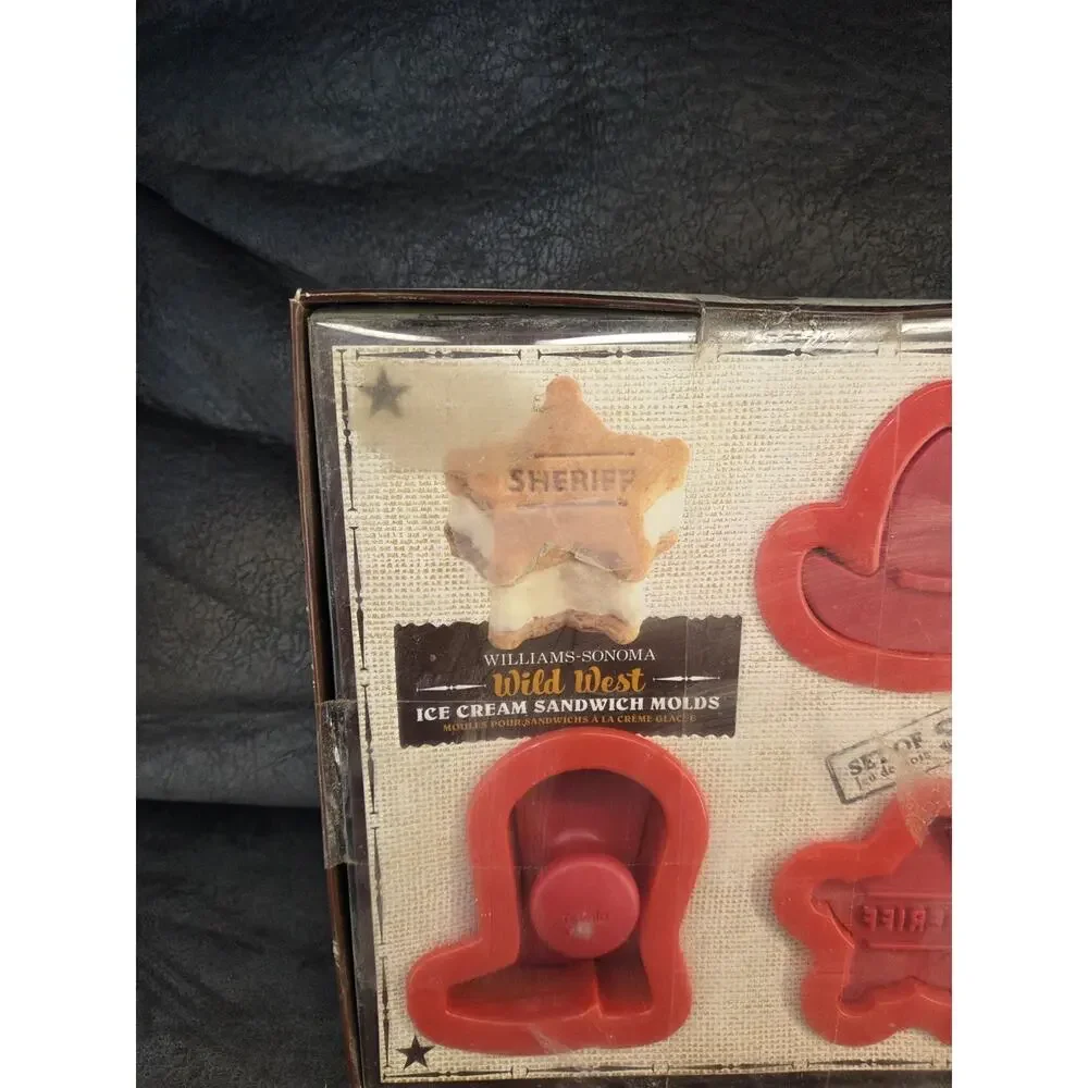 Williams-Sonoma Wild West Ice Cream Sandwich Molds Set 3 Tovolo Cowboy Hat Boots